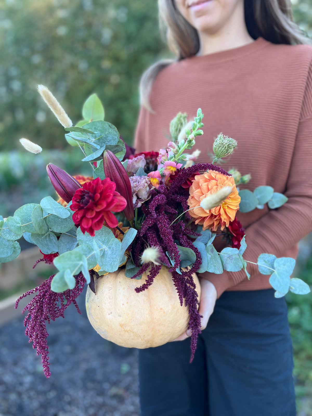 Arrangement floral d'automne – Centre de table🍂