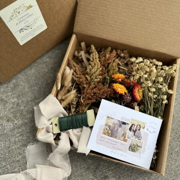 Boîte kit DIY - Couronne de fleurs séchées  🌿🌸