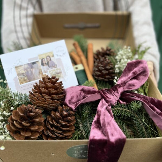 Boîte kit DIY - couronne de sapinage naturel🌲